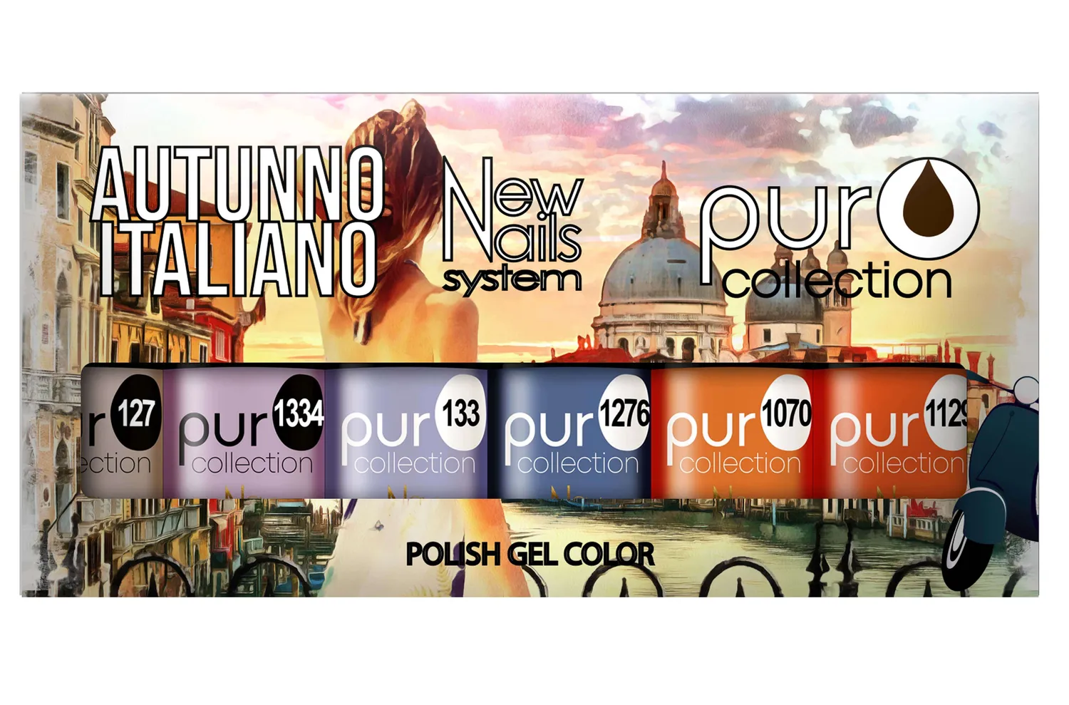New Nails System Autunno Italiano set 6 semipermanenti coprente