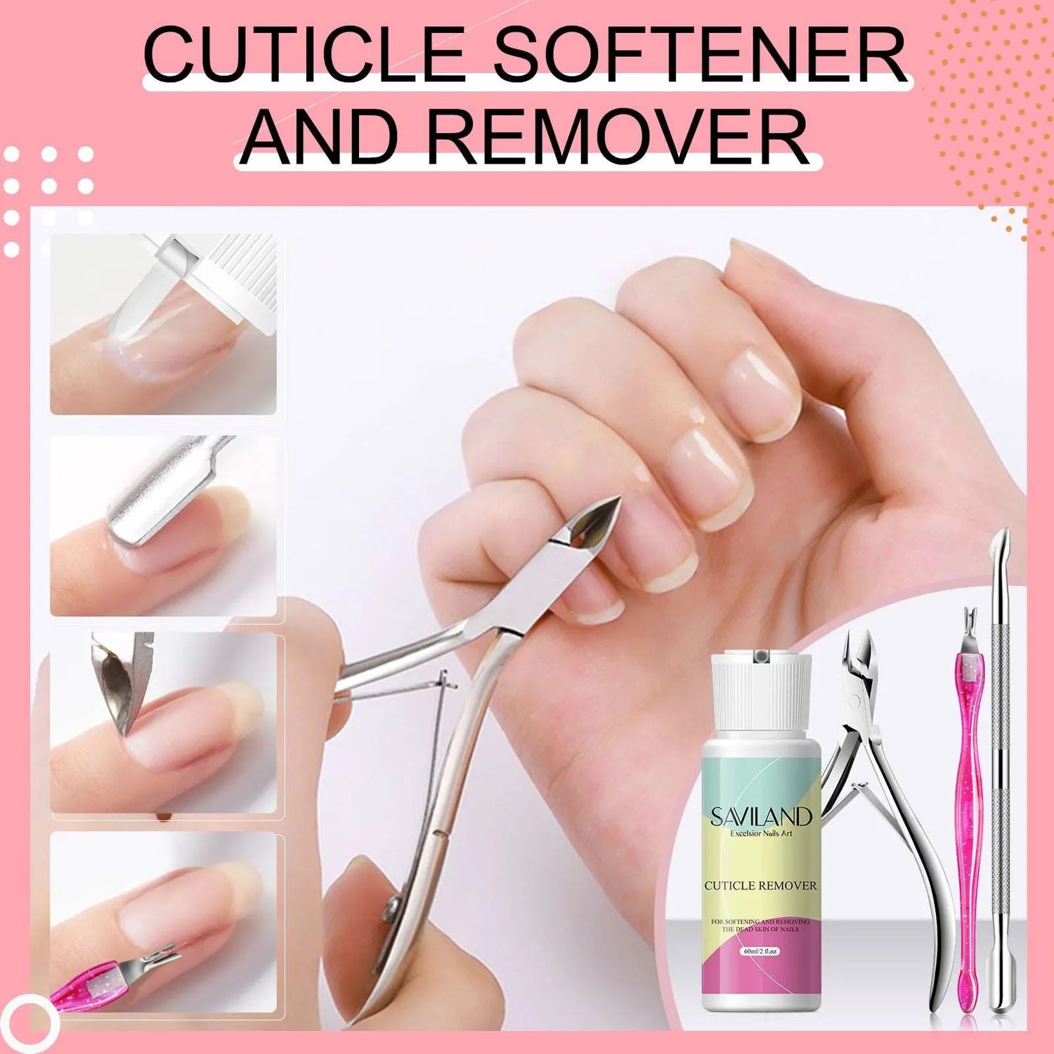 Saviland Kit Cura Cuticole Crema 60 ml con tronchesina