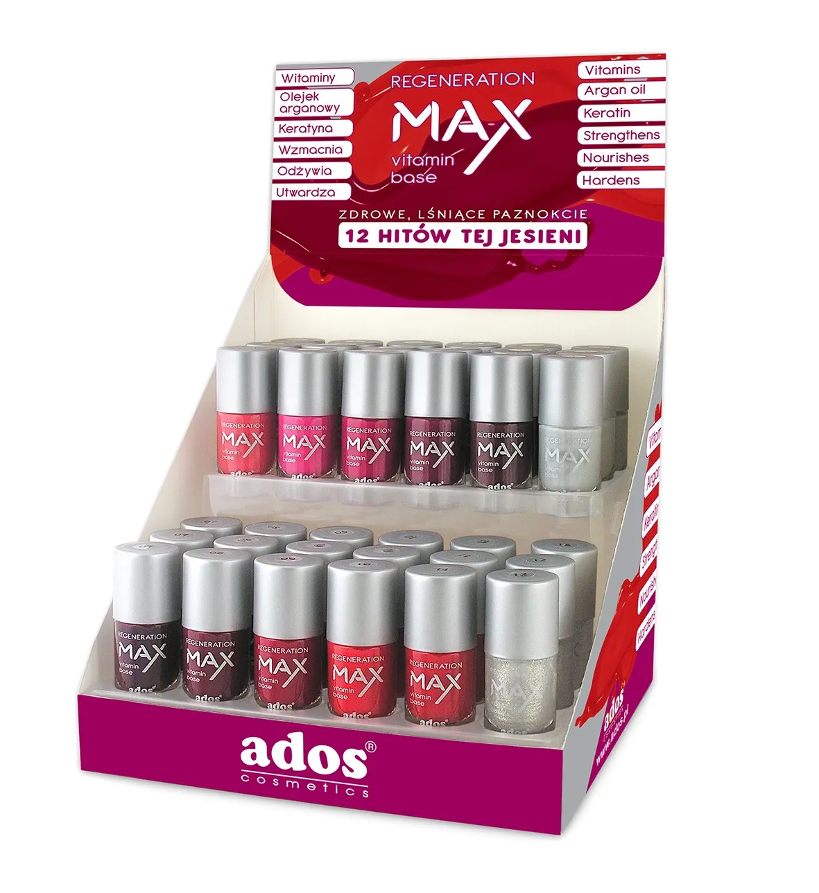 Ados Max Regeneration Vitamin Base smalto base 8 g rinforzante