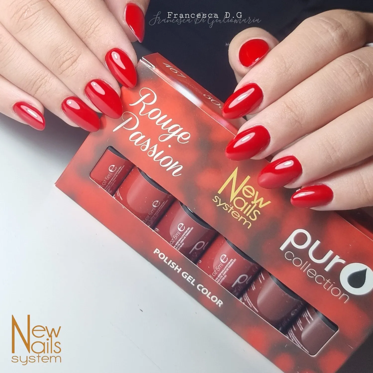 New Nails System Rouge Passion set 6 smalti semipermanenti rossi