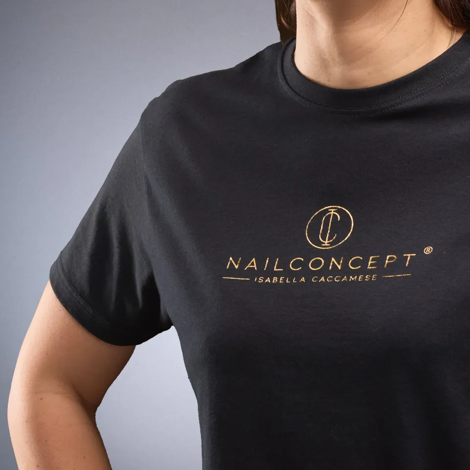 Nail Concept Gold T-Shirt maglietta cotone nera
