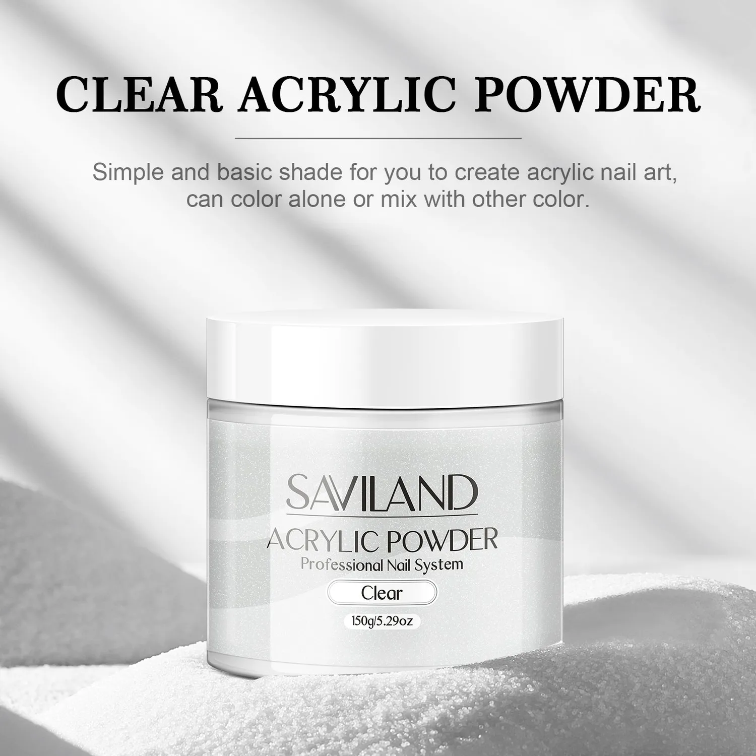 Saviland Polvere Acrilica Clear coprente antibolla
