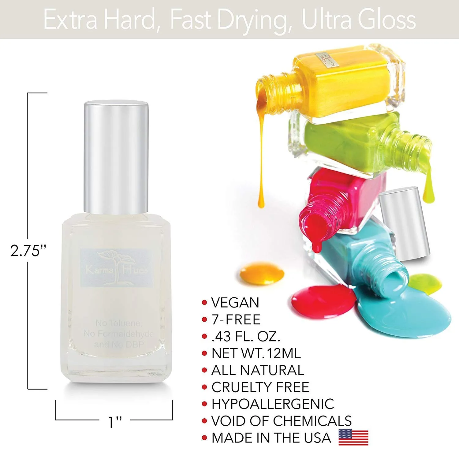 Karma Organic Top Coat smalto opaco lunga tenuta