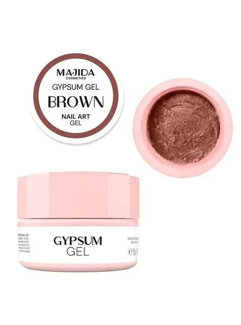 Majida Cosmetics Gypsum Gel Brown gel nail art marrone opaco