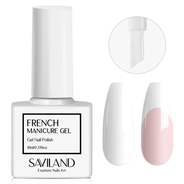 Saviland French smalto gel bianco linea sorriso