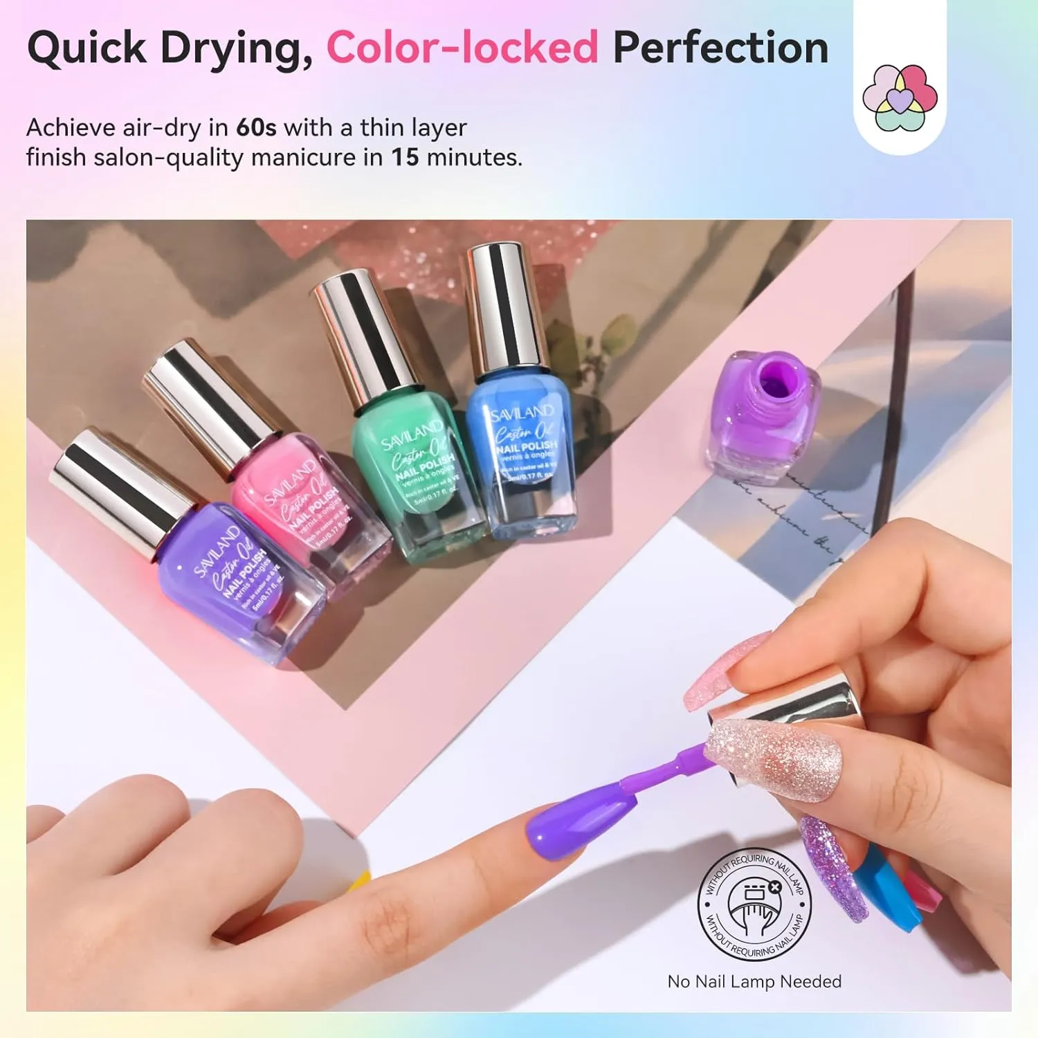Saviland Set 20 Smalti Unghie Pastel 5 ml coprente