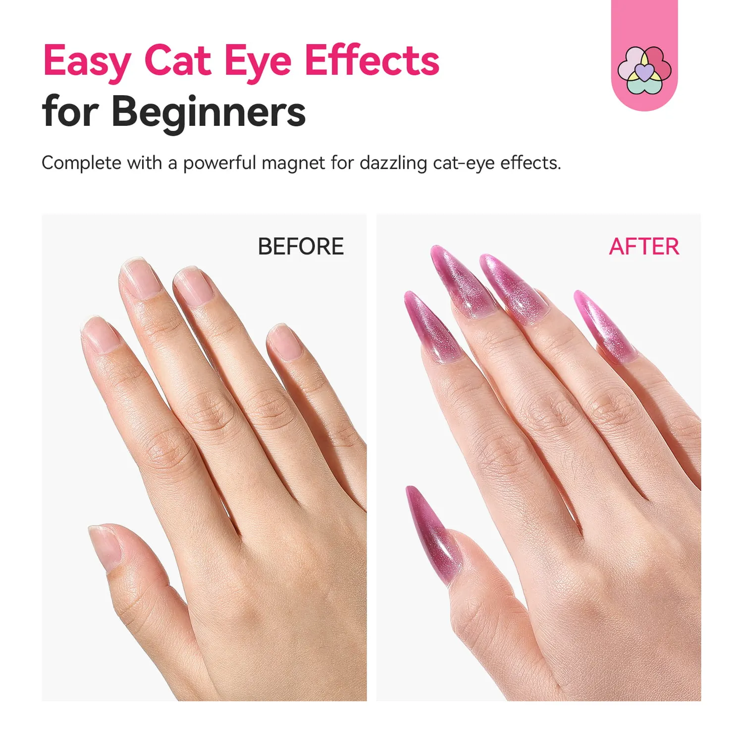 Saviland Purple Galaxy polygel unghie 4 colori cat eye HEMA-free