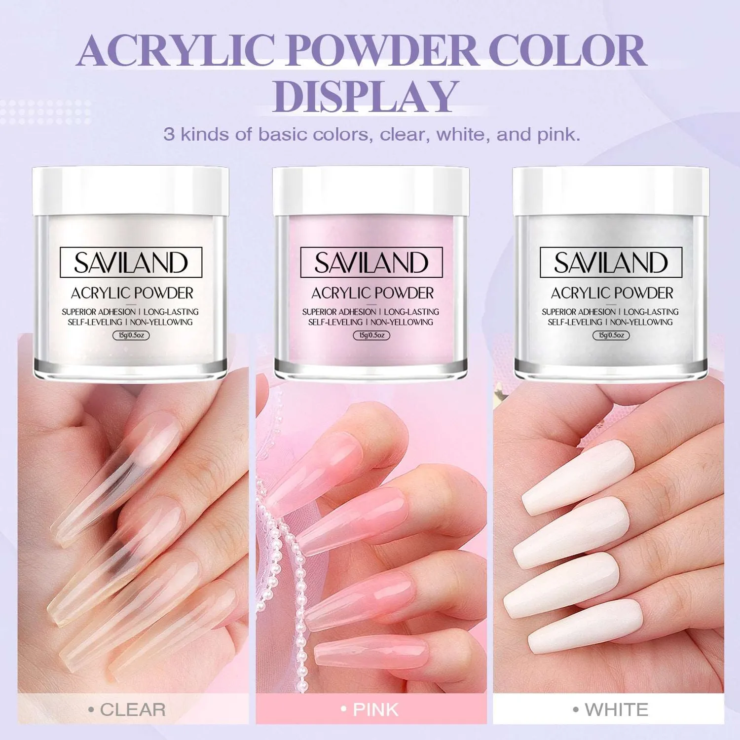 Saviland Acrylic Kit ricostruzione principiante