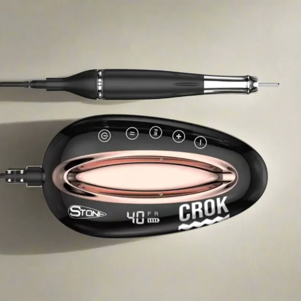 New Nails System Crok Stone Fresa Unghie Cordless Black Gold