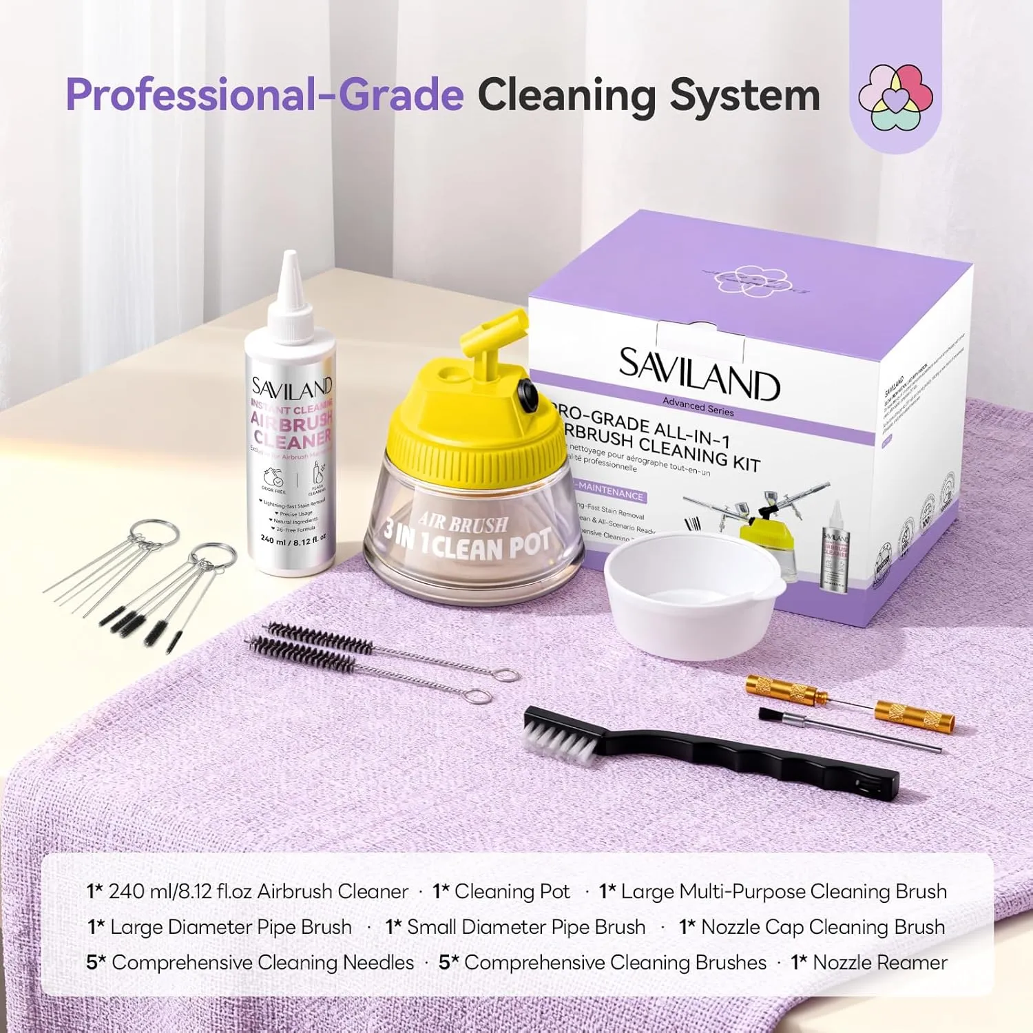 Saviland Cleaner kit pulizia aerografo inodore bassa