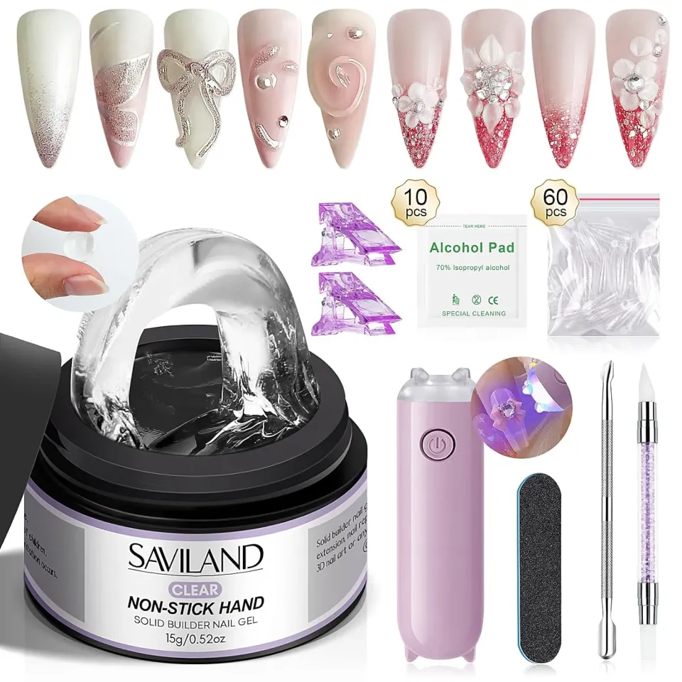 Saviland Pro-Hard Kit Builder Gel Solido 15ml + Lampada