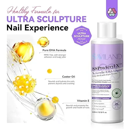 Saviland SSProAcryl X liquido acrilico kit 240 ml