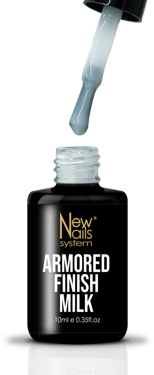 New Nails System Armored Finish Milk top coat bianco latte 10 ml