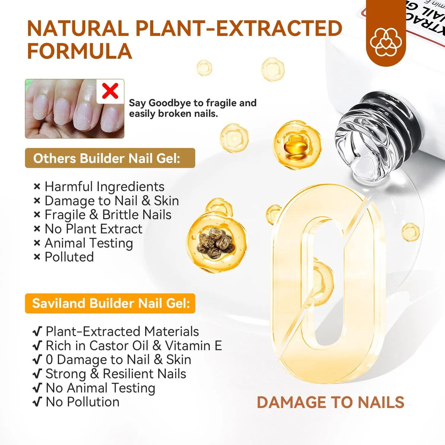Saviland builder gel latte trasparente 15 ml rinforzante