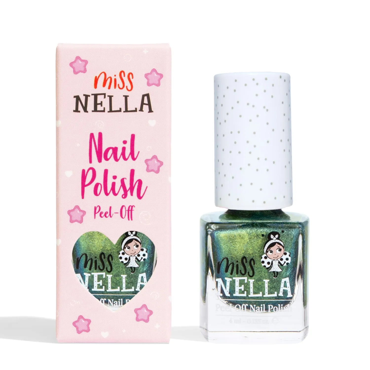 Miss Nella Alien Poo smalto peel off verde chrome bambina