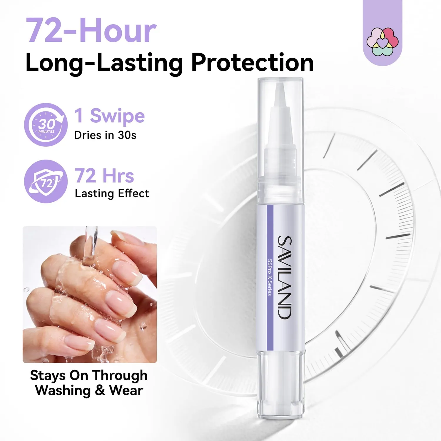 Saviland Stop Nail Biting penna amara trasparente riparatrice