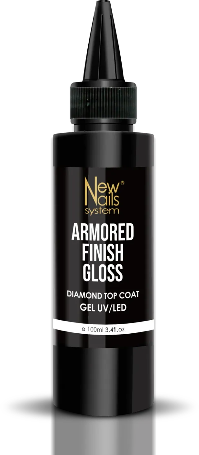New Nails System Armored Finish Gloss top coat 100 ml effetto vetro