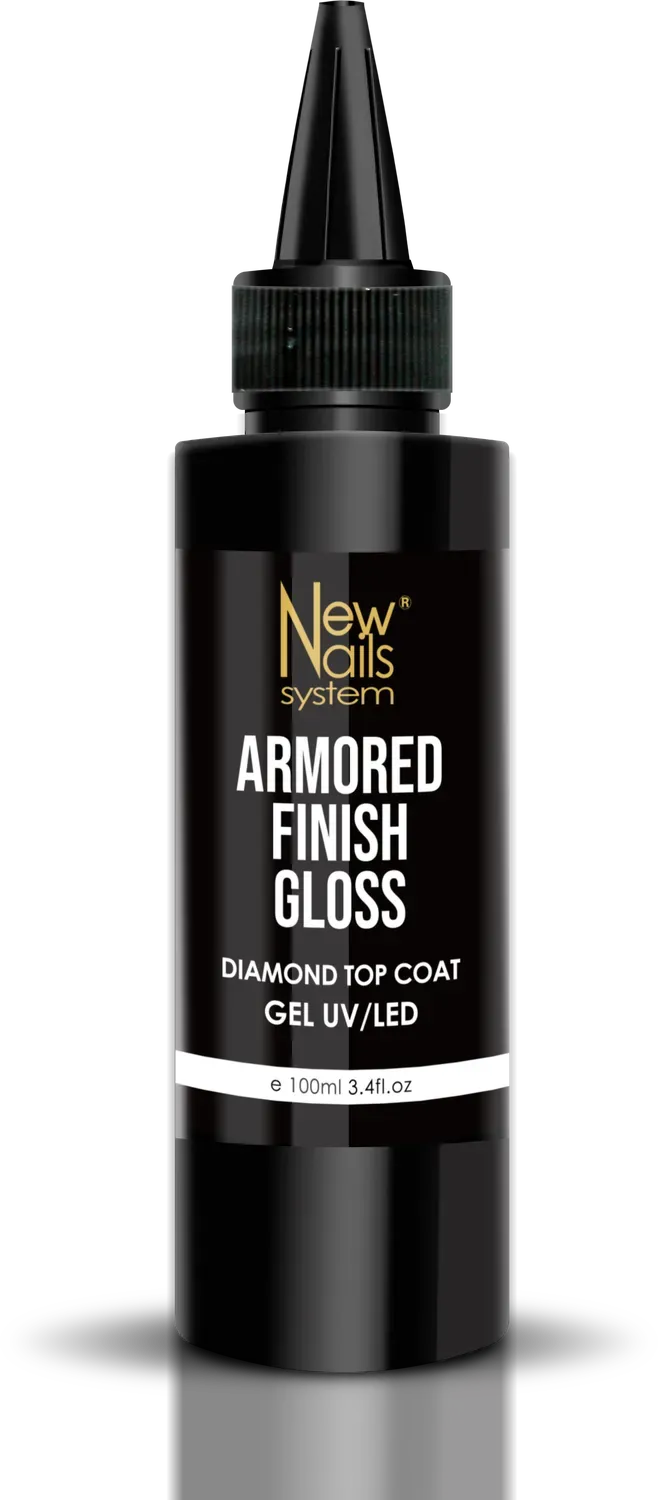 New Nails System Armored Finish Gloss top coat 100 ml effetto vetro