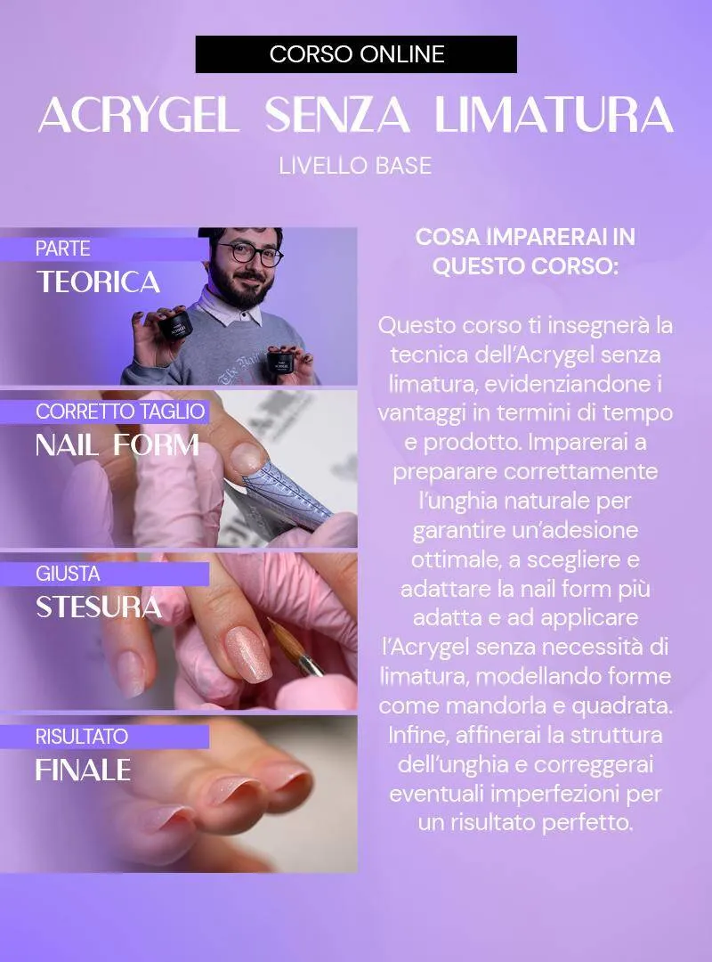 Majida Acrygel Senza Limatura corso online con master 1 corso