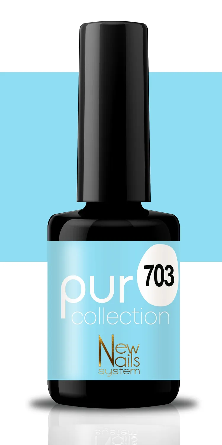 New Nails System Blues 703 smalto semipermanente carta da zucchero