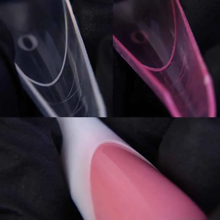 New Nails System Dual Form Mandorla Muretto French 150 pz