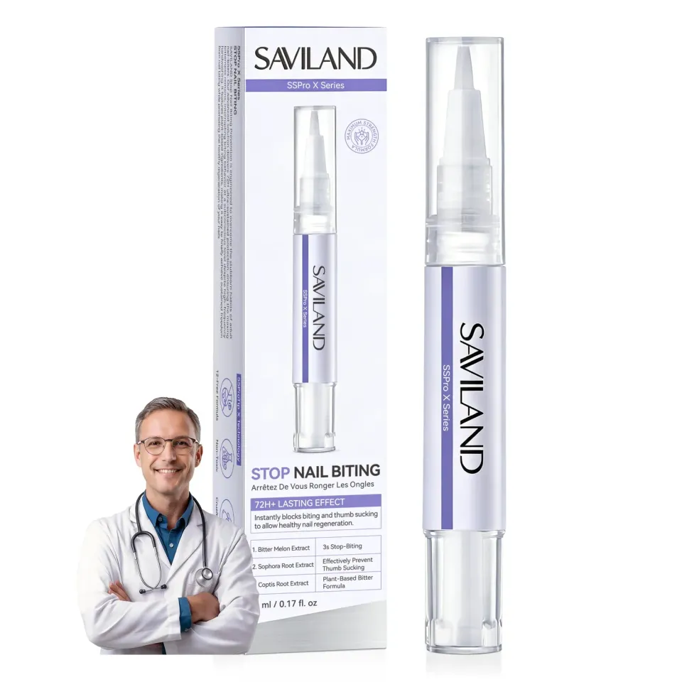 Saviland Stop Nail Biting penna amara trasparente riparatrice