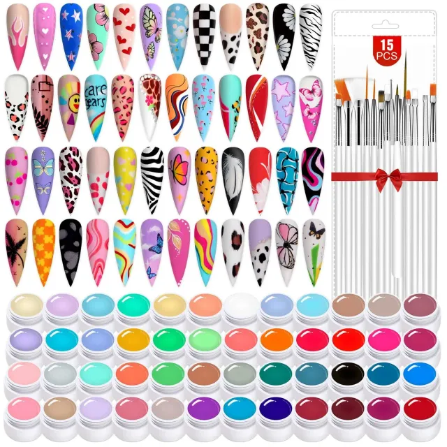 Saviland Gel Paint set 48 colori smalto nail art 8ml coprente