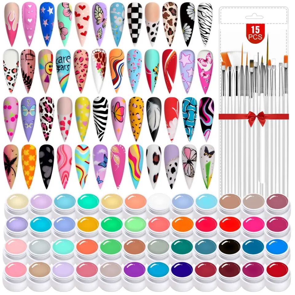 Saviland Gel Paint set 48 colori smalto nail art 8ml coprente