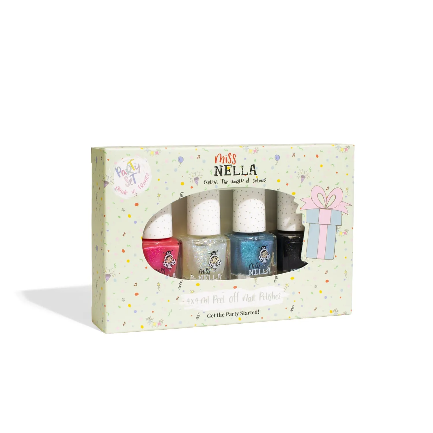 Miss Nella smalto bambini peel-off set 4 pezzi atossico