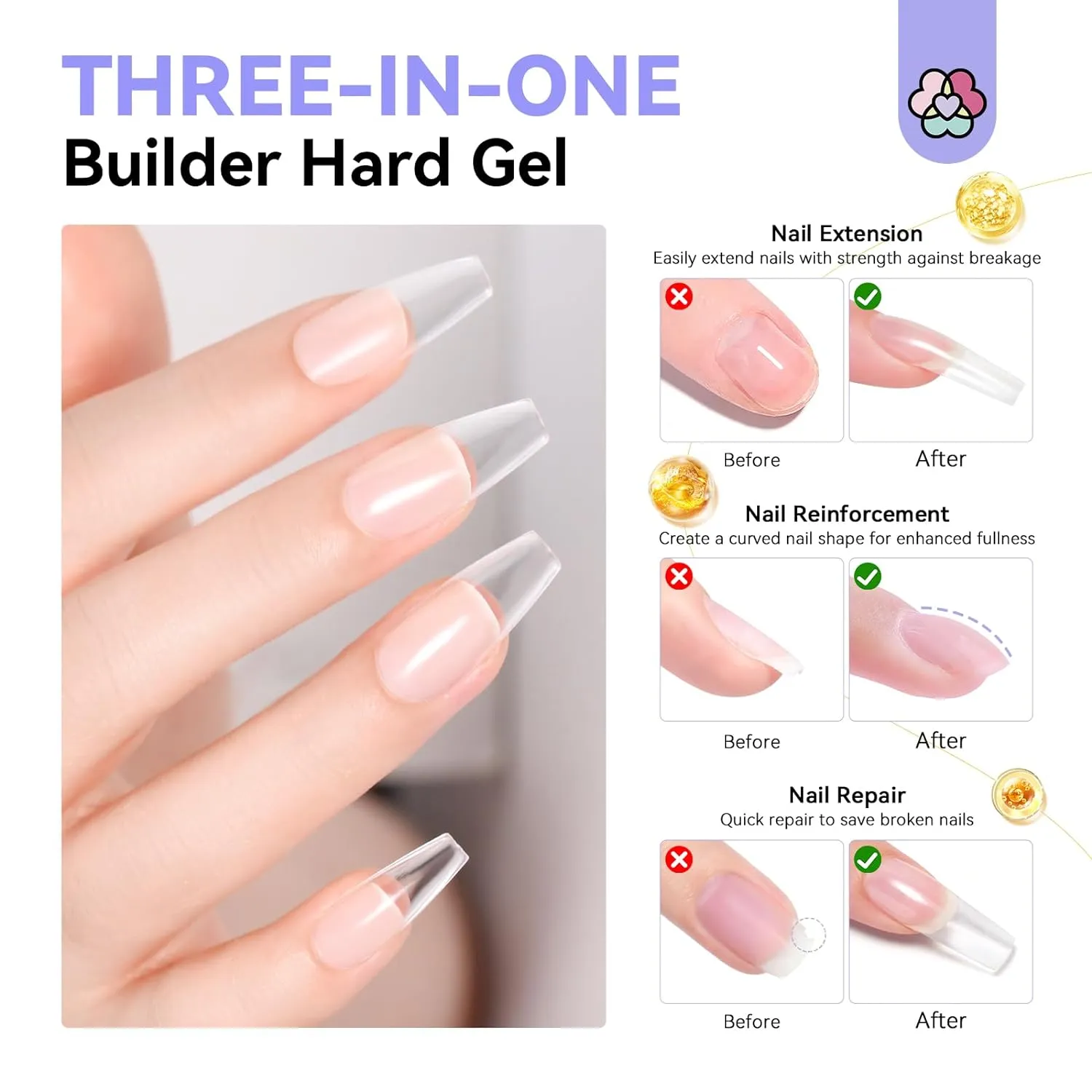 Saviland Builder Gel Clear Flacone 50g smalto coprente