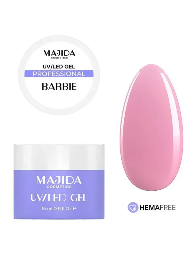 Majida Cosmetics Gel Barbie 15 ml gel cover rosa HEMA free