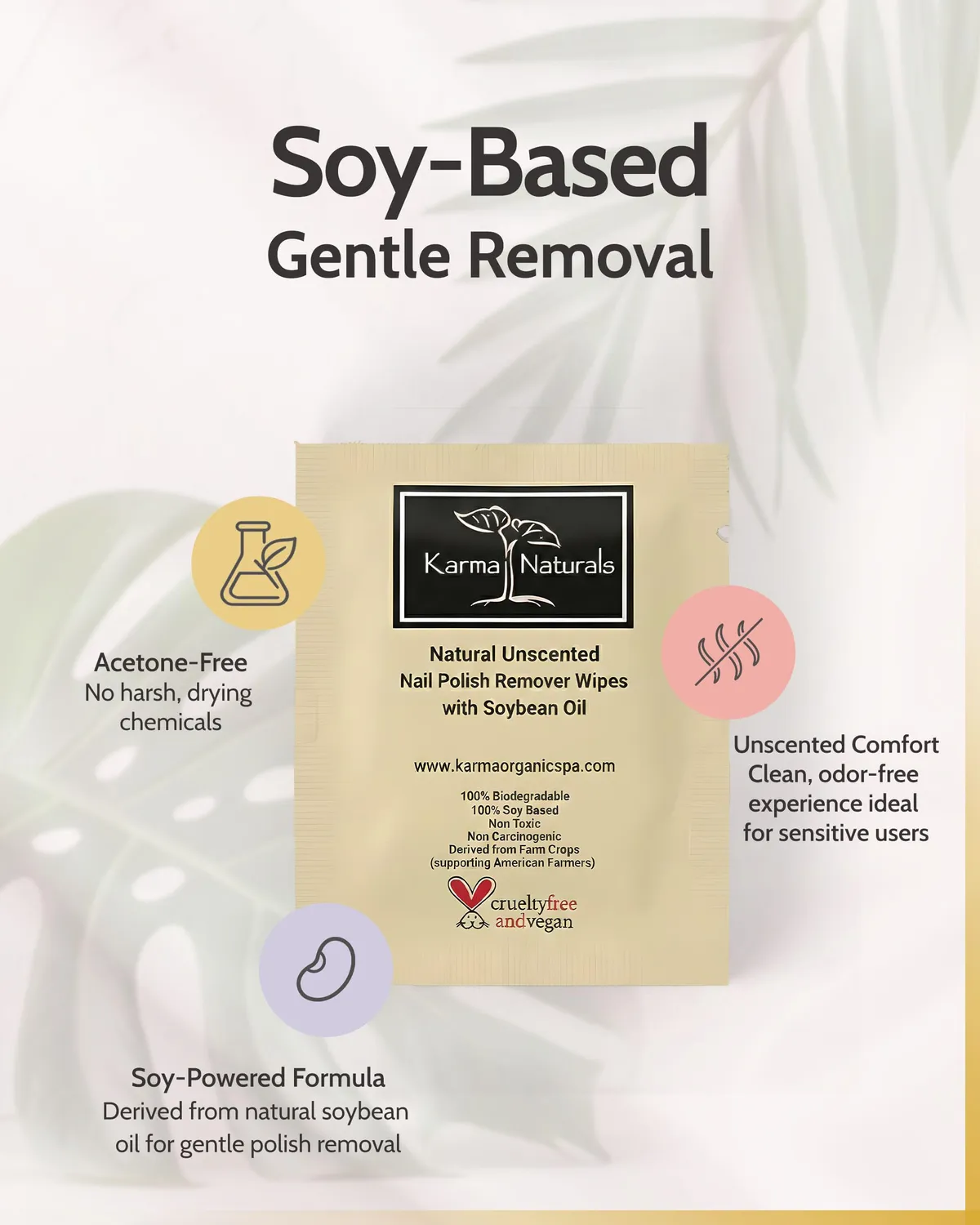 Karma Organic Salviette Levismalto Neutre Senza Acetone 10 Pezzi
