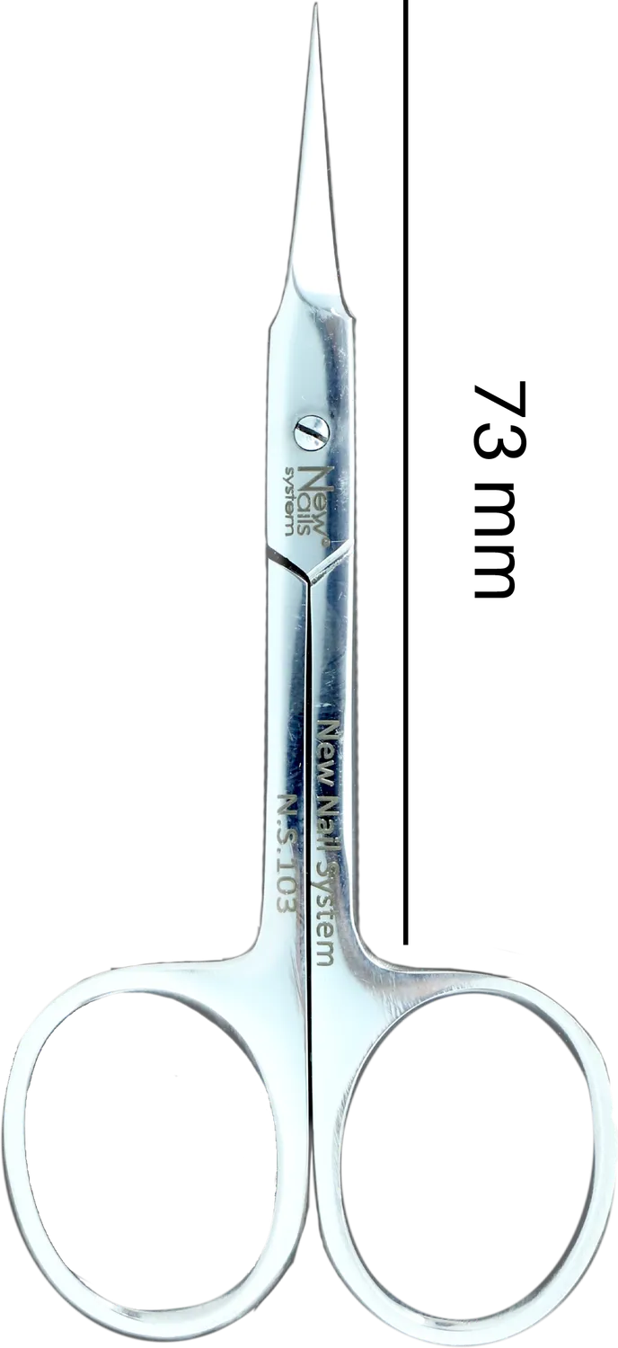 New Nails System NS103 forbici cuticole punta a gancio inox