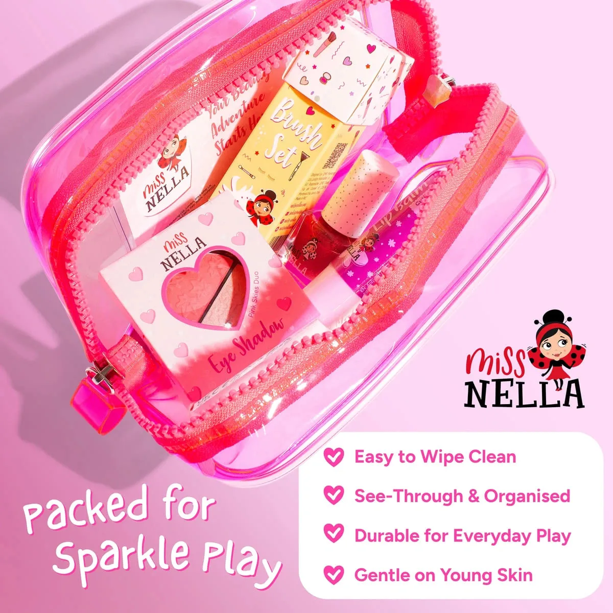 Miss Nella Bag of Wonders Pink set smalti trucco bambina