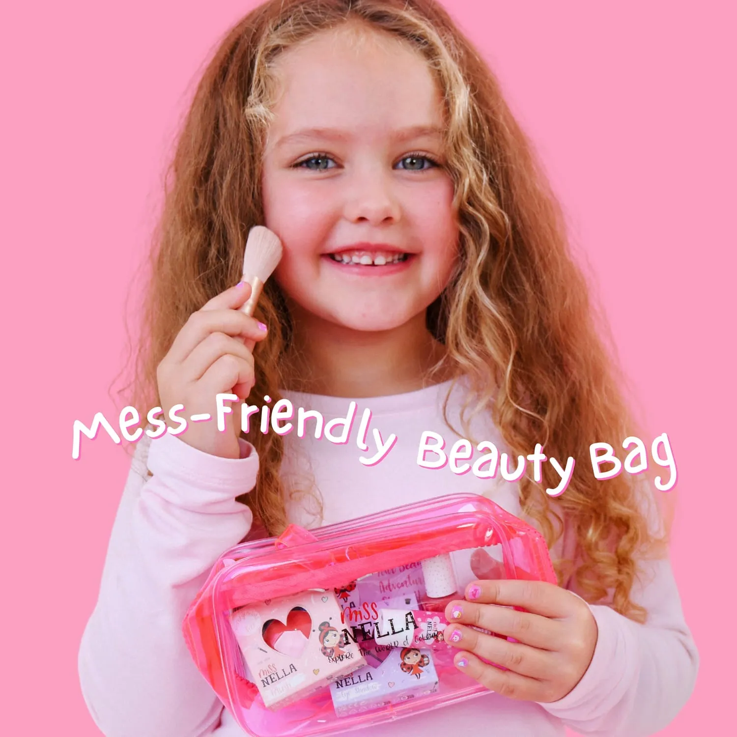 Miss Nella Rose Beauty Bag set trucco bimba borsetta rosa