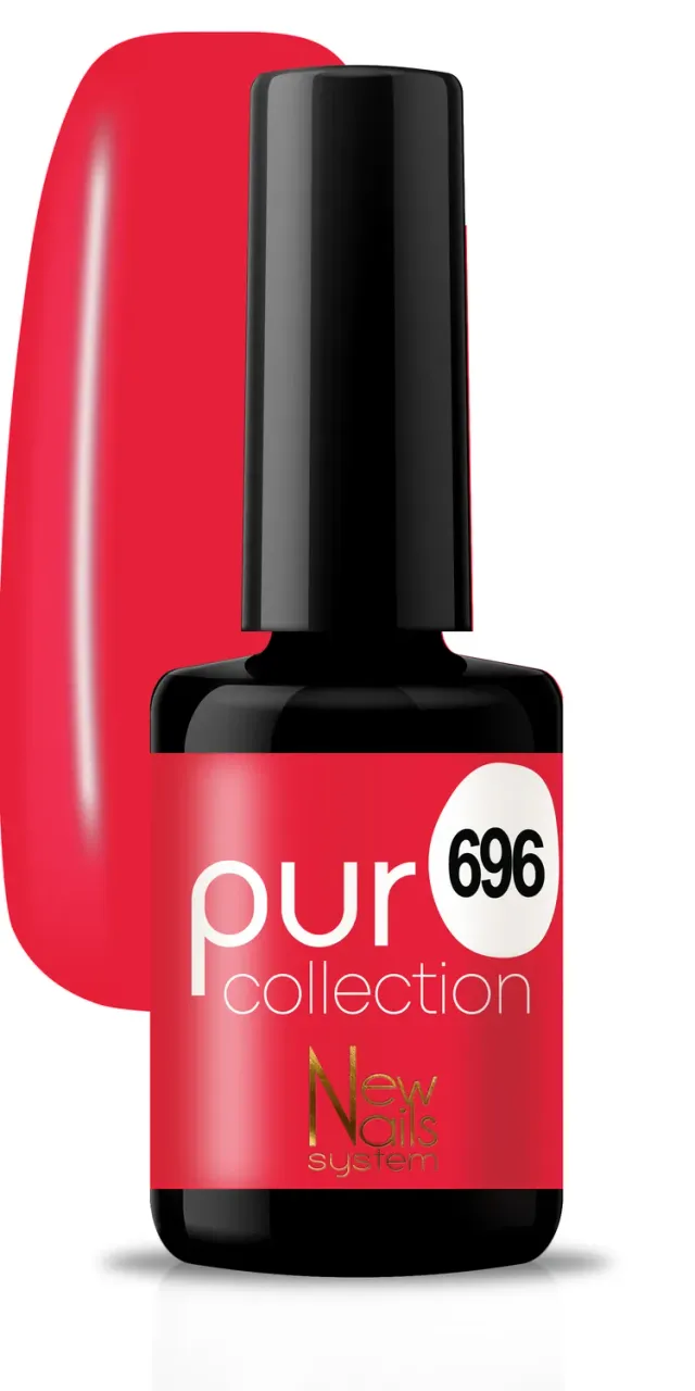 New Nails System Popart 696 smalto semipermanente rosso fragola UV LED