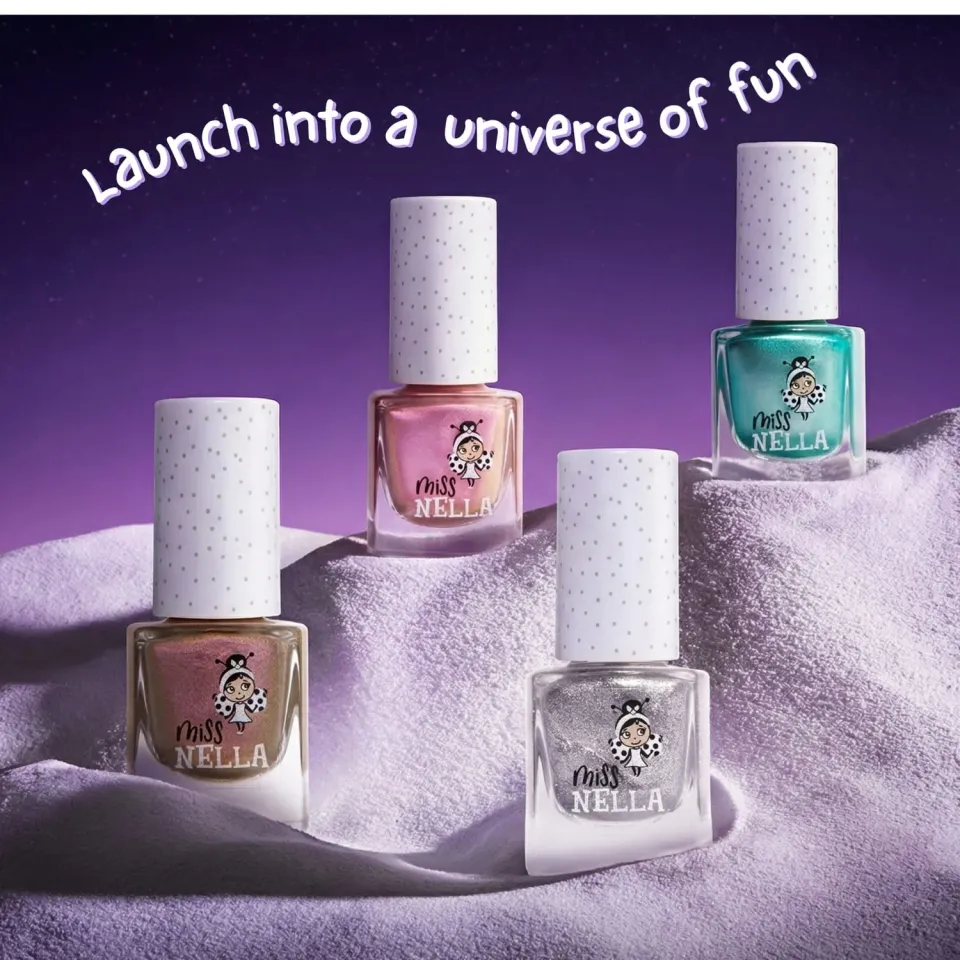 Miss Nella Space 4 Pack smalti bambina peel-off