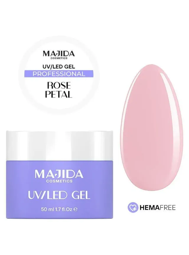 Majida Cosmetics Professional Rose Petal gel unghie 50ml cover