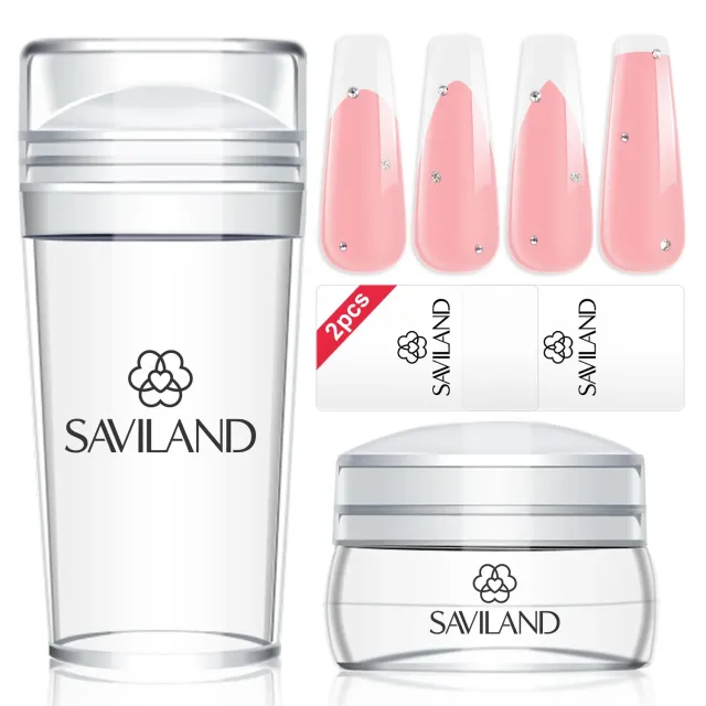 Saviland French Tip Timbro Unghie Jelly precisa