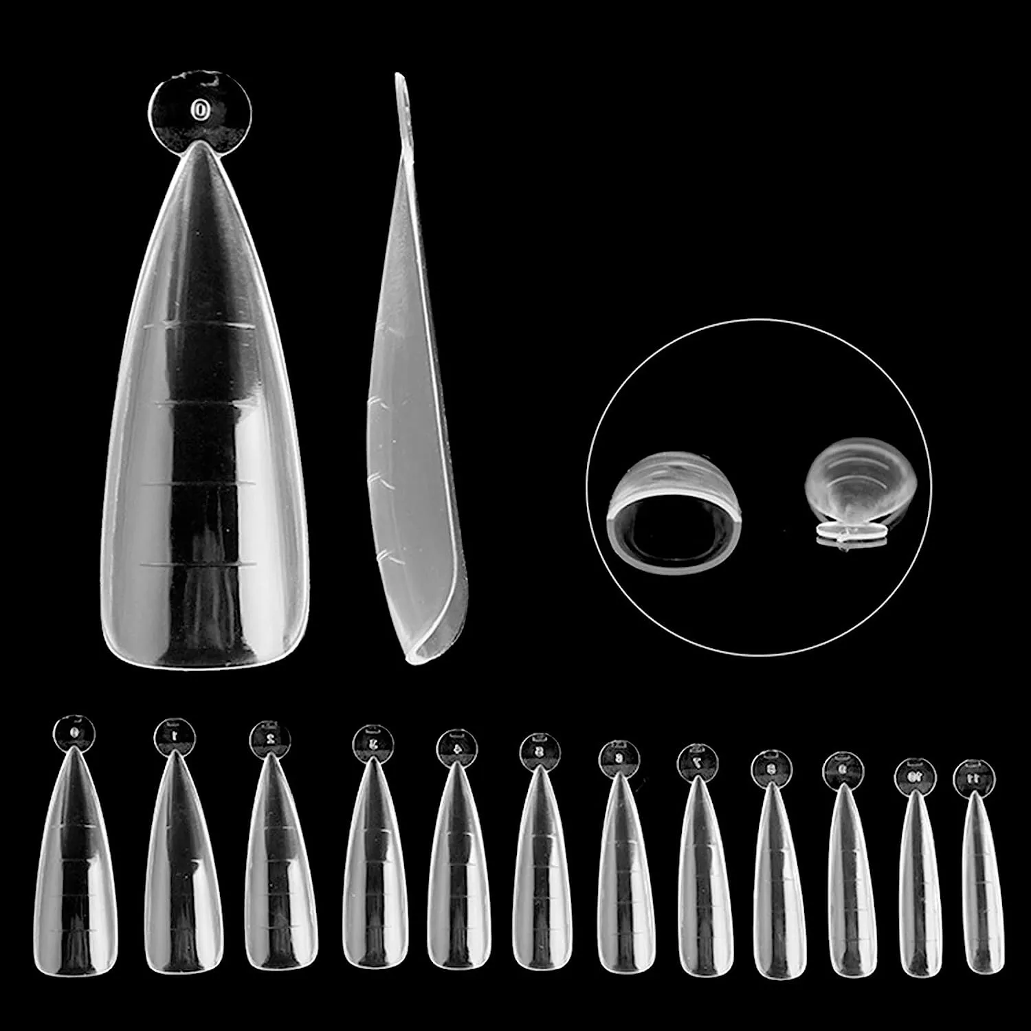 New Nails System Dual Form Medium Stiletto 120 pz allungamento