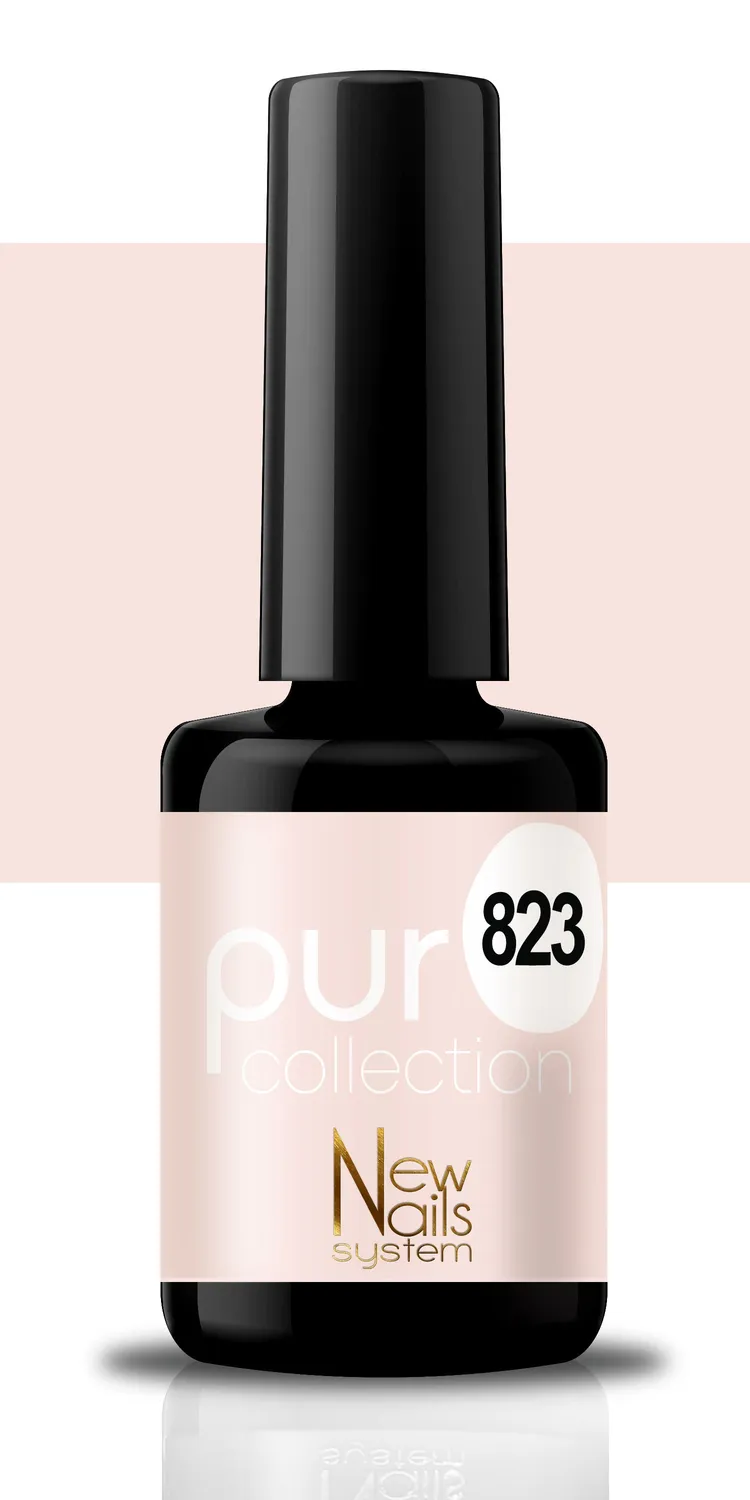 New Nails System Black & White 823 smalto bianco rosato coprente