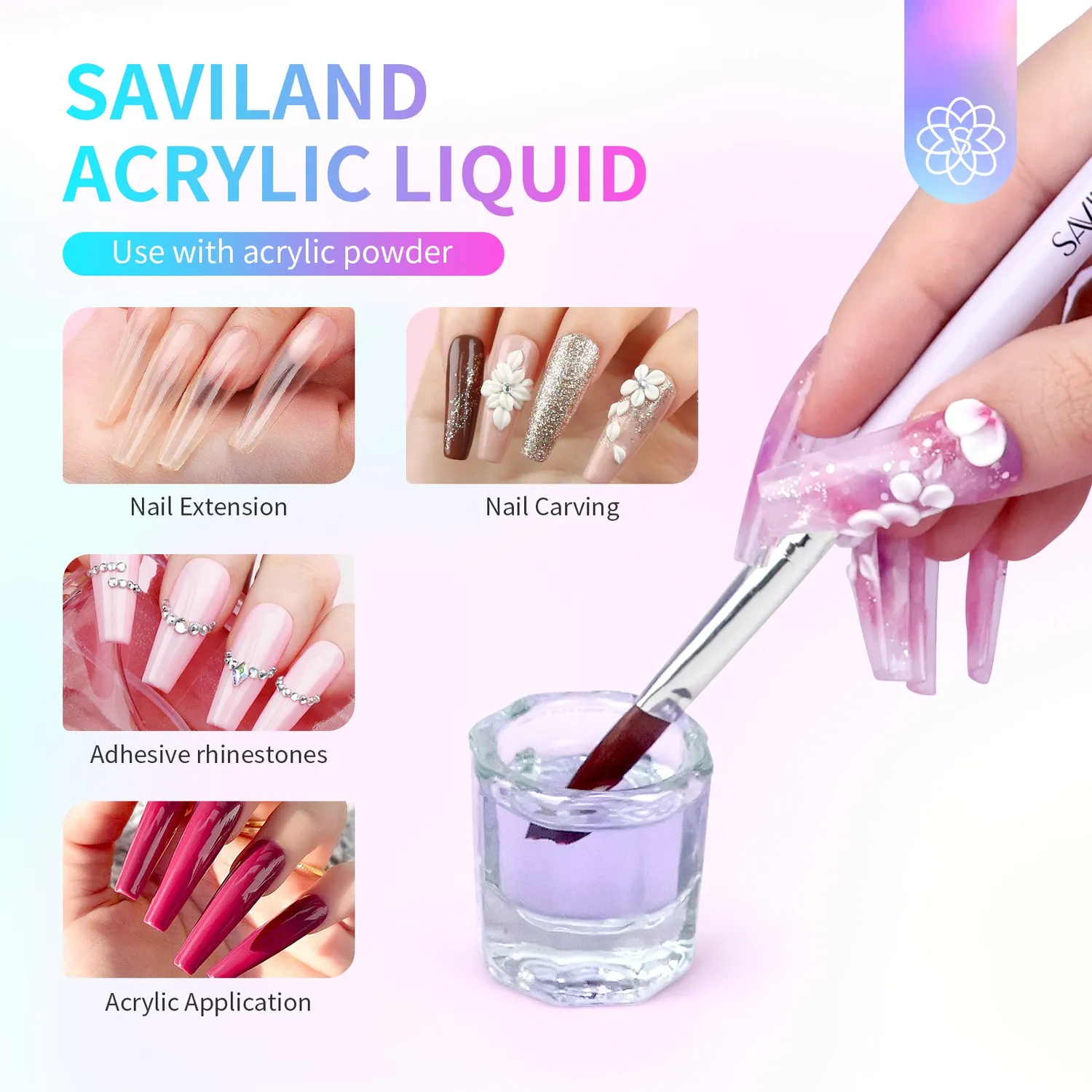 Saviland liquido acrilico unghie monomero 120 ml