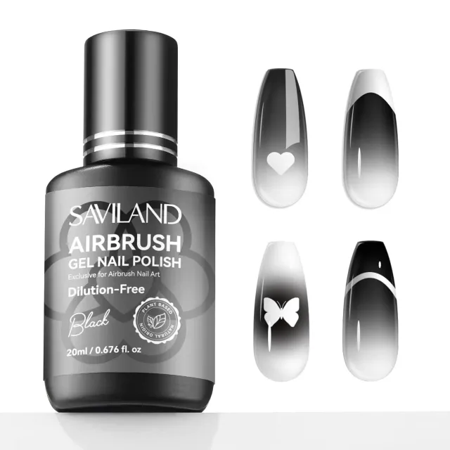 Saviland Airbrush Smalto Gel Nero Coprente
