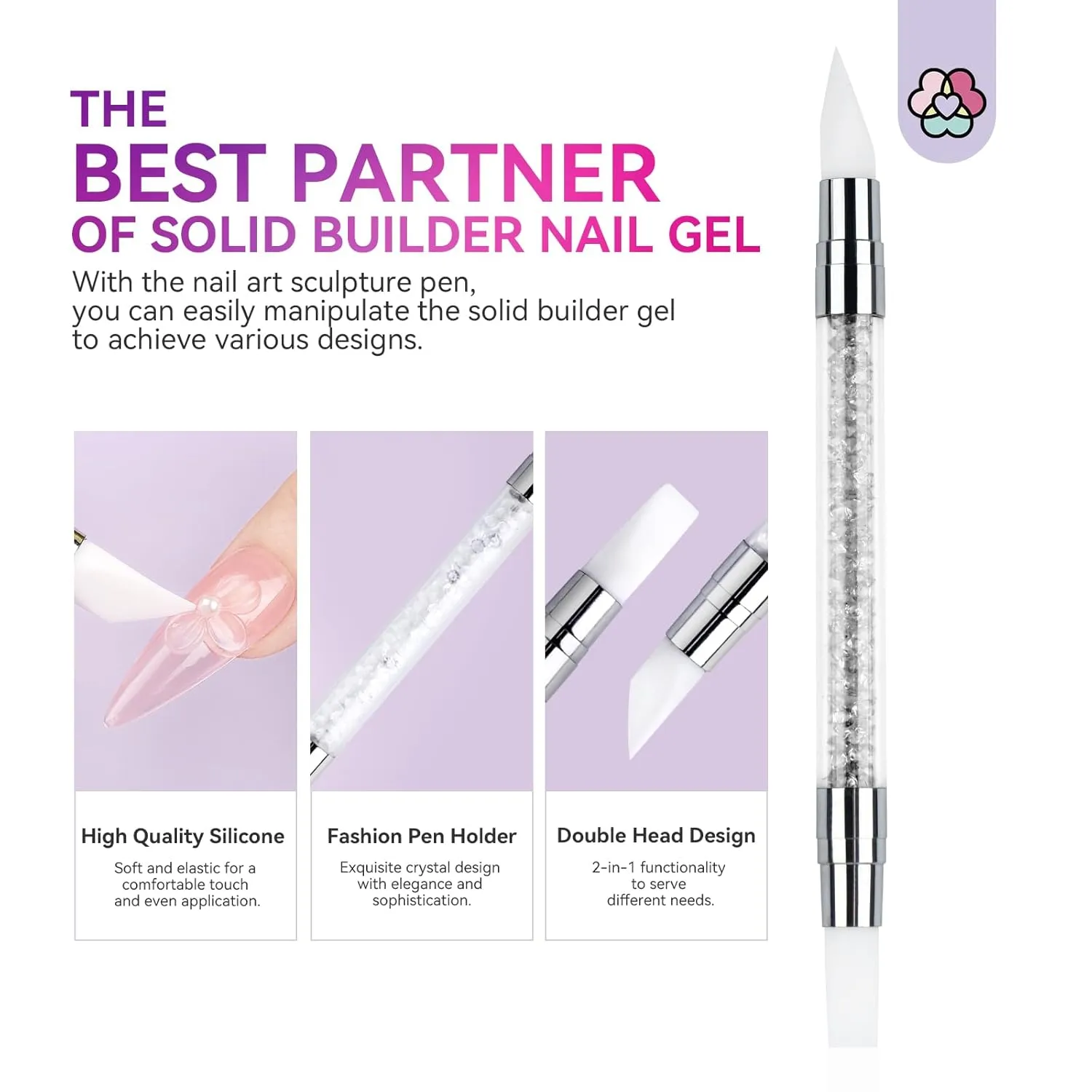 Saviland Builder Gel Solido Trasparente 60g Kit con Cromati