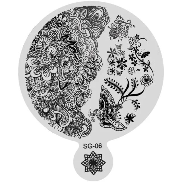 New Nails System Stamping Plate 06 Piastra Nail Art