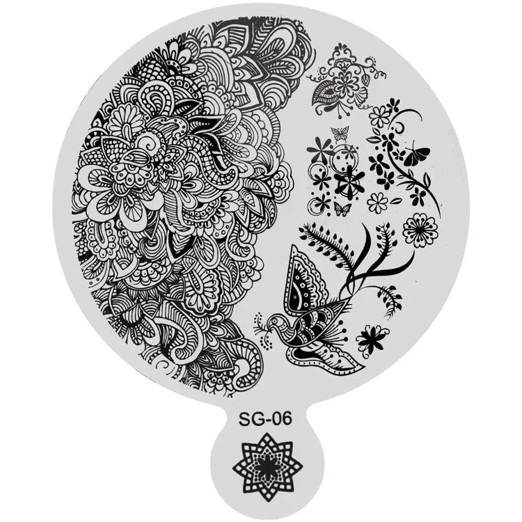 New Nails System Stamping Plate 06 Piastra Nail Art