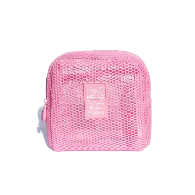 Miss Nella Mesh trousse rosa traforata