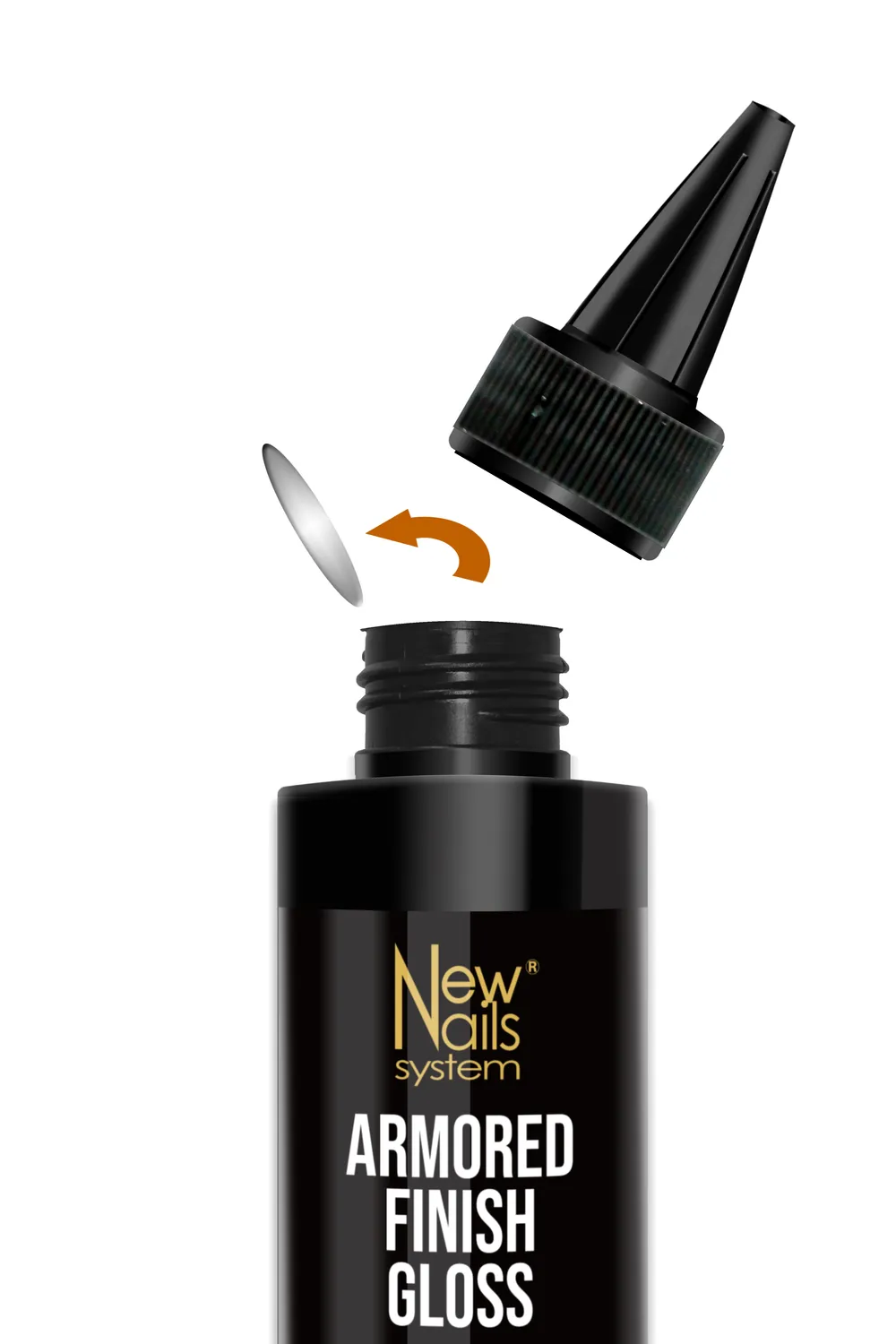 New Nails System Armored Finish Gloss top coat 100 ml effetto vetro