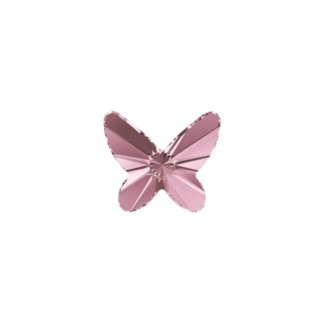 Swarovski 2854 Pink Butterfly strass unghie 9pz rosa
