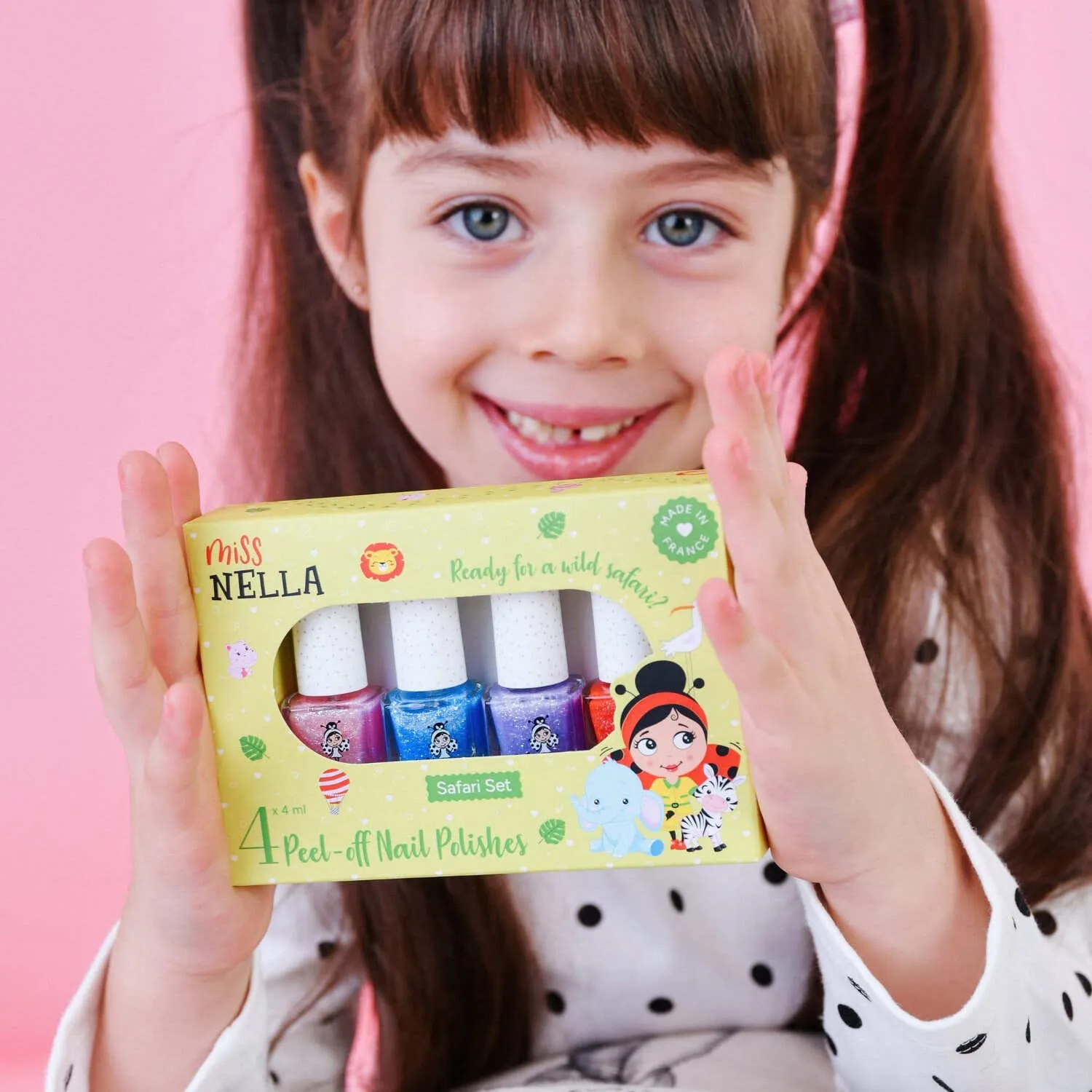Miss Nella Safari 4 Pack set smalti peel off 4 colori